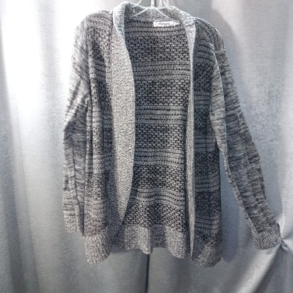 New Black & White Cardigan Sweater